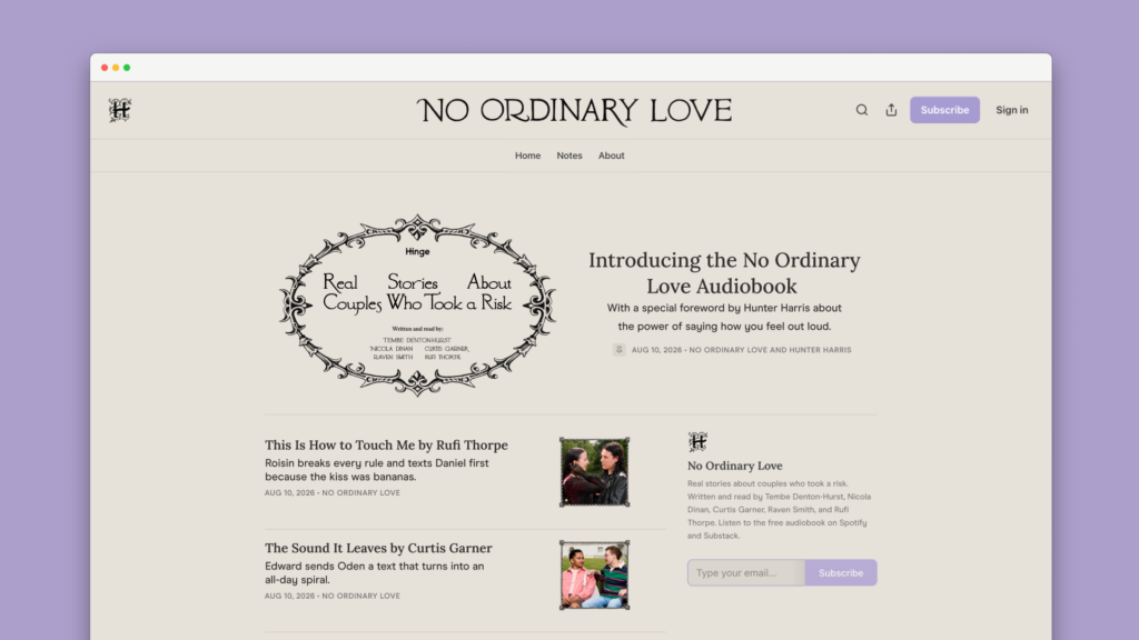 Hinge No Ordinary Love by the Best of Ads