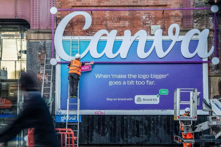 Canva design struggles into billboards by the Best of Ads