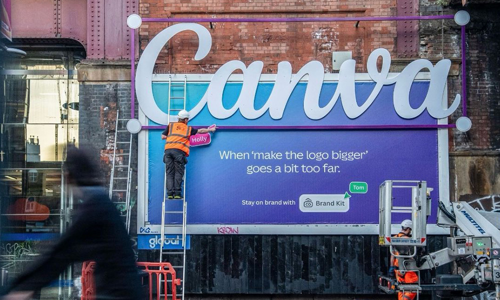 Canva design struggles into billboards by the Best of Ads