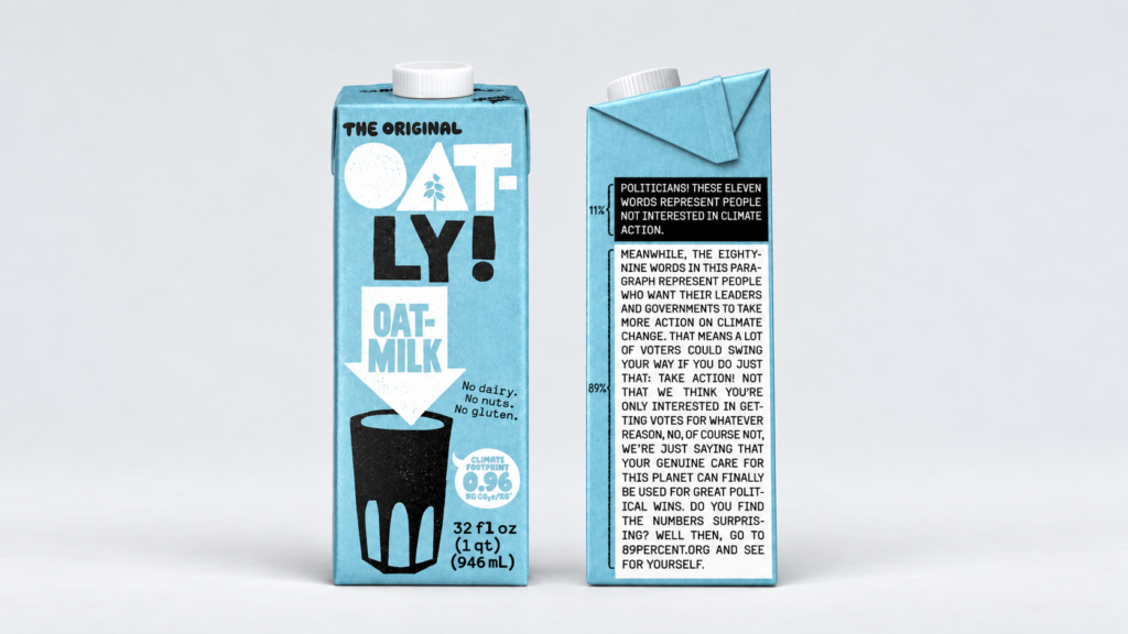 Oatly The 89 Percent Project Packaging by The Best Of Ads