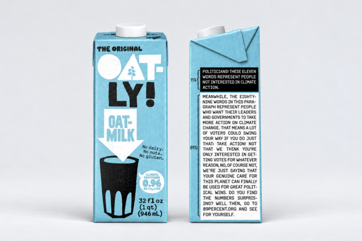 Oatly The 89 Percent Project Packaging by The Best Of Ads