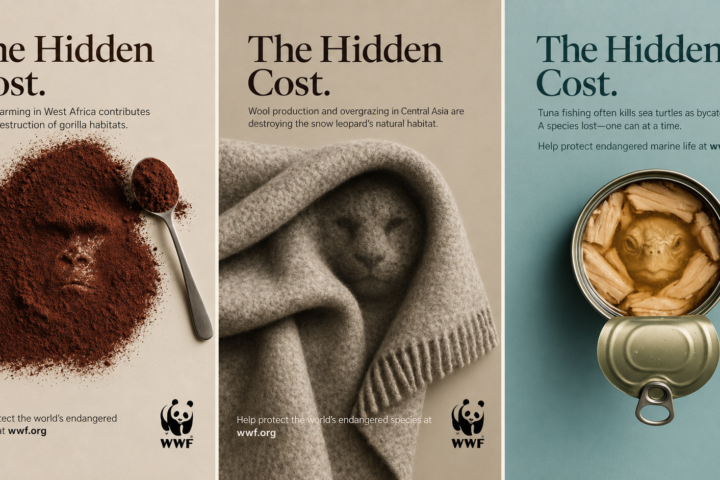 AI-generated consumer products form images of threatened wildlife by The Best Of Ads