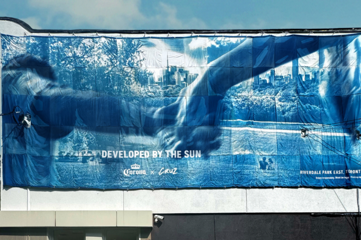 Corona’s sun-developed cyanotype billboard in Toronto by The Best Of Ads