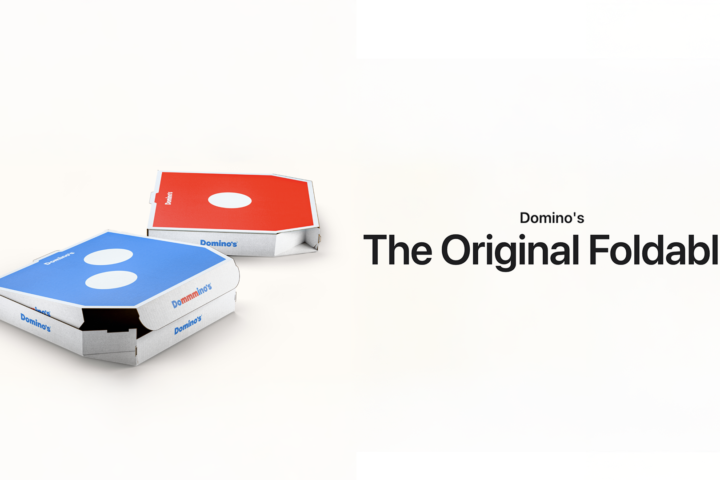 Domino’s pizza box presented as the original foldable by The Best Of Ads