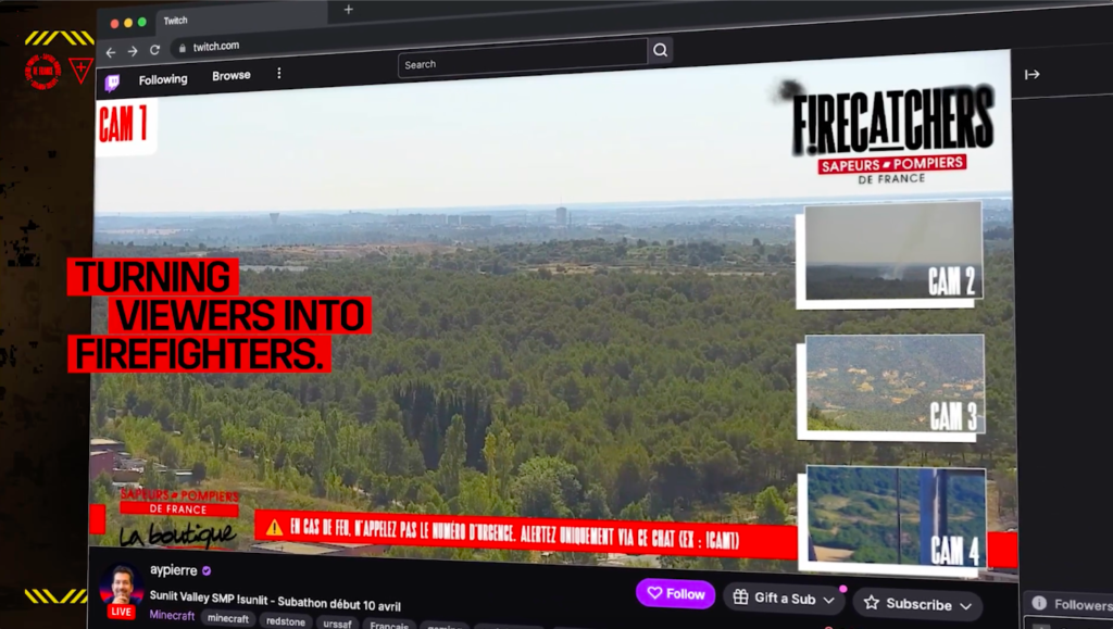 Twitch viewers monitor French forests for wildfire smoke by The Best Of Ads