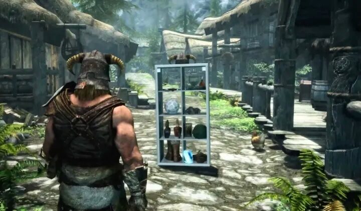 IKEA KALLAX shelf companion carrying loot in Skyrim by The Best Of Ads