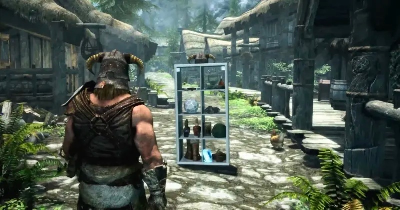 IKEA KALLAX shelf companion carrying loot in Skyrim by The Best Of Ads