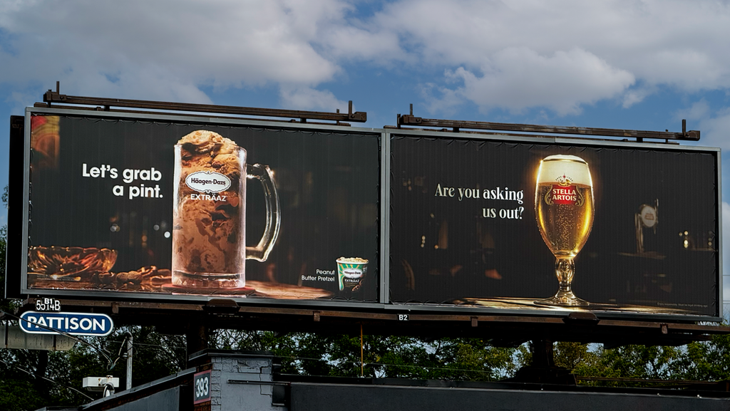 Stella Artois Answers Häagen-Dazs' OOH o the Best of Ads