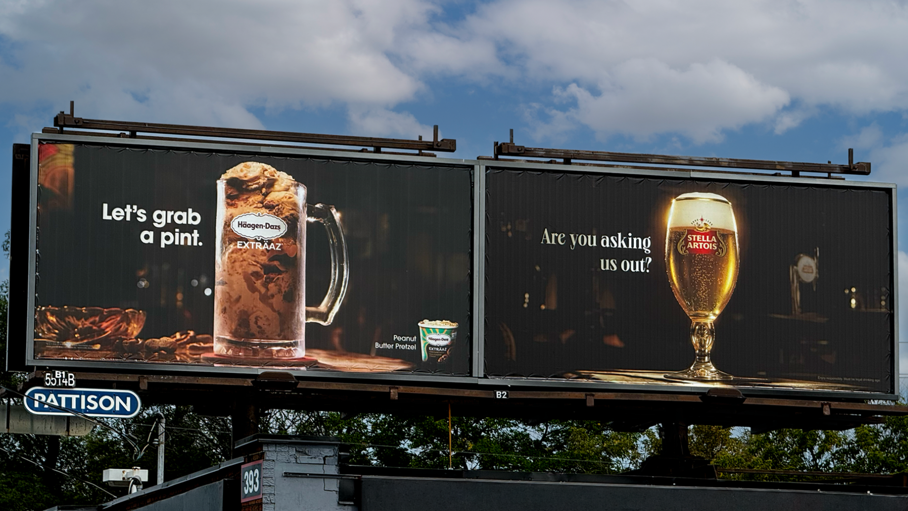 Stella Artois Answers Häagen-Dazs' OOH o the Best of Ads